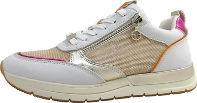 Immagine prodotto di Tamaris: scarpe da ginnastica da donna, modello stringato, colore bianco, ideali per il tempo libero