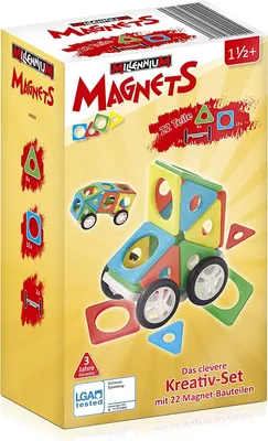 Produktbild von Millennium Magnets Cars, 8 Dreiecke, 12 Quadrate, 2 Räders.