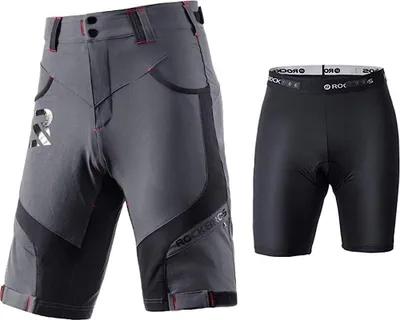 Produktbild von ROCKBROS Herren Radhose Shorts Fahrradshorts Kurze Hose Europäische L Dunkelgrau