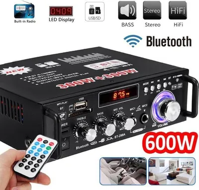 Produktbild von Verstärker – BT-298A – 600 W – 2 Kanäle – Bluetooth – FM-Radio – Fernbedienung