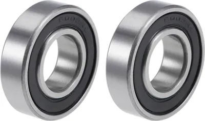 Produktbild von 2 Stück 6002-2RS Rillenkugellager 12mm x 21mm x 5mm doppelt abgedichtet Chromstahl P6 (ABEC3)