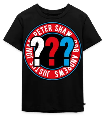 Produktbild von Spreadshirt Die Drei Fragezeichen Kids Logo Outline Kinder Premium T-Shirt, 110/116 (4 Jahre), Schwarz