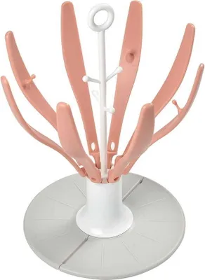 Image de BEABA Égouttoir à biberons Accessoires pour bébé Compact Transportable Rose Sécher