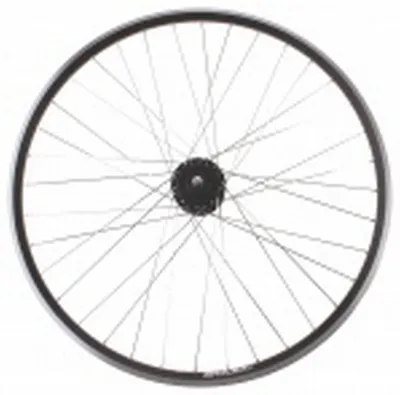 Image de Roue avant 28 X 1 5/8 X 1 3/8 pouces Shimano dynamo dans le moyeu noir