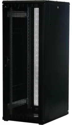 Produktbild von Rockstable 32 HE 19" Serverschrank mit Gitternetztüren, Freistehendes Gestell, 32U, 800 kg, Sperrschloss, Ablageschienen, Verstellbare Füße
