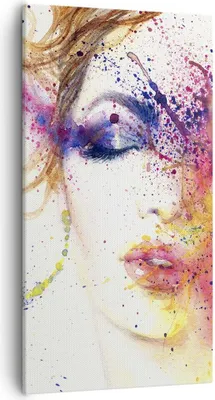 Produktbild von Bild auf Leinwand - Leinwandbild - Frau Abstraktion - 55x100cm - Wand Bild - Wanddeko - Wandbilder - Leinwanddruck - Bilder - Kunstdruck - Wanddekoration - Leinwand bilder - Wandkunst - PA55x100-3849