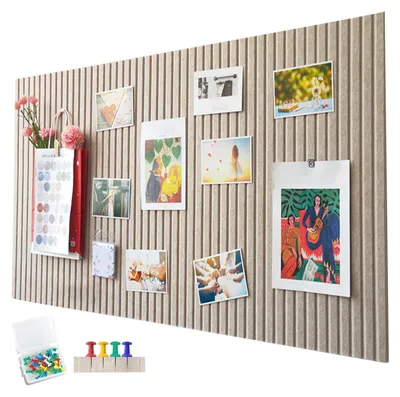 Produktbild von Große Filz Pinnwand Selbstklebend,60 x 40cm Filzboard,dekorative Pinnwand aus Filz,Memotafeln Memo Boards Bulletin Wanddekoration Büro,Dunkel Kamel