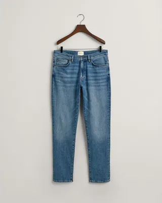 Image de Jean slim fit Gant, couleur bleu, taille 40 / 34, pour homme, couleur bleu, taille 40