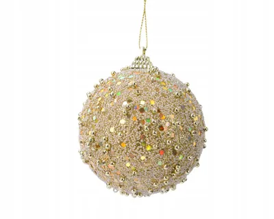 Productafbeelding van Kerstbal foam d8 cm licht goud II kerst Decoris