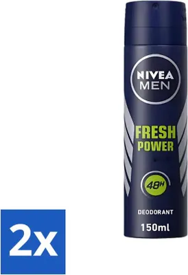 Produktbild von Nivea Men Deodorant Spray – Frische Power – 48 Stunden lang anhaltend – 150 ml - Vorteilspack - 2 Stücke