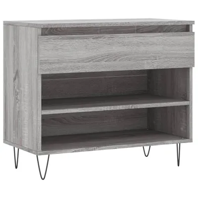 Immagine prodotto di vidaXL Portascarpe grigio Sonoma 70x36x60 cm Materiale a base di legno