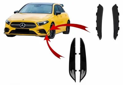 Imagen del producto de Kit de embellecedores para parachoques, laterales y alerones, estilo A35, color , para modelos MERCEDES W177 V177, producción a partir de 04.18 hasta 2022.