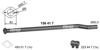 Produktbild von ERNST Abgasrohr Auspuffrohr für VW GOLF VI (5K1) 156417
