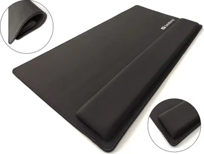 Zdjęcie produktu dla Sandberg Desk Pad Pro XXL, podkładka pod klawiaturę i mysz 71,2 x 35 cm, czarna