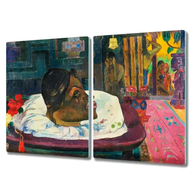 Produktbild von Coloray Schneidebrett Herdabdeckplatte 2x40x52 cm Kochplattenabdeckung Hackbrett Küchenbrett - Gauguin Eingeborene