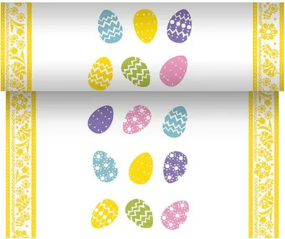 Produktbild von PAPSTAR Oster-Tischläufer "Coloured Eggs" (B)0,40 x (L)24 m
