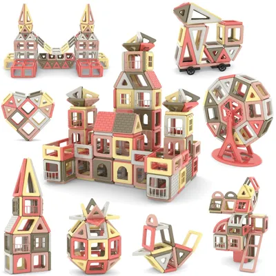 Image de 173 pièces de blocs de construction magnétiques pour enfants - Jouets créatifs et éducatifs