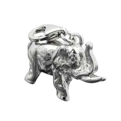 Produktbild von Anhänger 19x14x9mm Charm Elefant rhodiniert Silber 925 silber 19x14x9mm