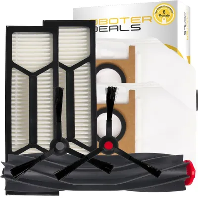 Image de Kit d'accessoires et de pièces de rechange pour les aspirateurs Eufy S1, S1 Pro, HydroJet (1 brosse principale, 2 filtres, 2 sacs, 2 brosses latérales)