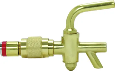 Produktbild von Zapfhahn, Schankhahn, Bierhahn, Kompensatorschankhahn - Messing, mit Arretierautomatik