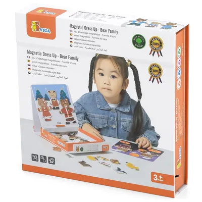 Produktbild von Viga Toys - VIGA Magnetpuzzle aus Holz Bärenfamilie