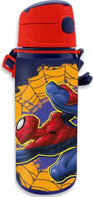 Image de Gourde Spiderman en aluminium 600 ml pour enfants, design durable