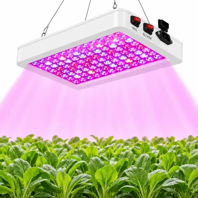 Produktbild von 192 LED Pflanzenlampe Vollspektrum Pflanzenlicht VEG BLOOM 3 Modi Zimmerpflanzen Wachstumslampe für Gewächshaus Blumen Hydroponik, Weiß