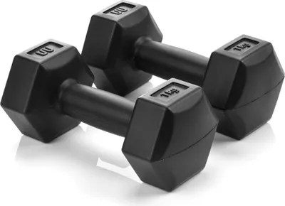 Produktbild von Meteor Hantelset 2x1 kg - Sechseckig Vinylbeschichtet für Krafttraining zu Hause