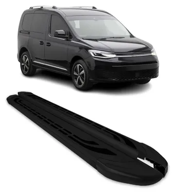 Image de Marchepieds latéraux Bas de caisse pour VW Caddy 2020-2024 Noir court, Image générée par une IA