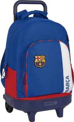 Immagine prodotto di Zaino scolastico con rotelle F.C. Barcelona blu granata 33 x 45 x 22 cm
