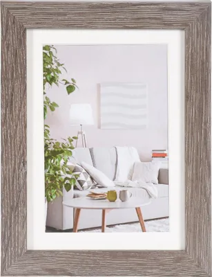 Image de Cadre photo moderne Henzo 13 x 18 cm, gris foncé, avec passe-partout 9 x 13 cm