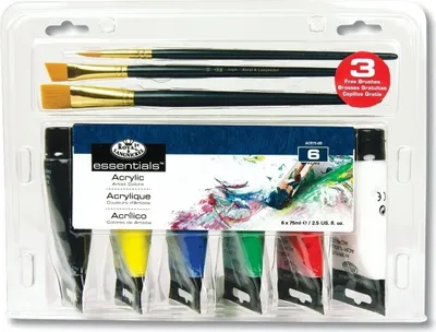 Obrázek produktu pro Akrylové barvy ARTIST 6x75ml + 3 štětce