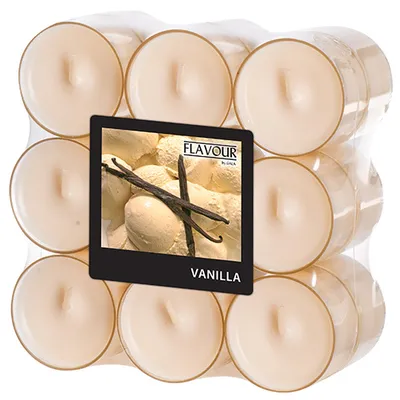 Produktbild von 6x Flavour by GALA 18 "Flavour by GALA" Duftlichte Ø 38 mm · 24 mm creme - Vanilla in Polycarbonathülle | Unbekannte Einheit (18 Stück)