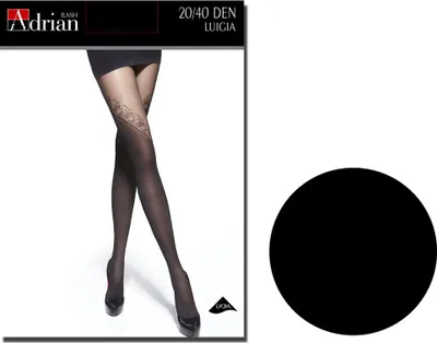 Produktbild von Adrian Luigia Strumpfhosen imitieren Strümpfe 2 Nero