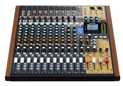 Obrázok produktu pre Tascam MODEL 16, 16 kanály/kanálov, Bluetooth, 40 W, Čierna, Zlato, Drevo