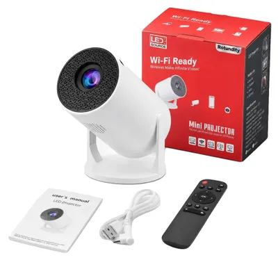 Obrázek produktu pro Mini projektor, bezdrátové zrcadlení obrazovky, displej o velikosti 100 palců, přenosný mini projektor