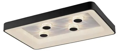 Immagine prodotto di Plafoniera LED nera, telecomando dimmerabile, L 90,5 cm