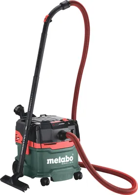 A Metabo cordless vacuum cleaner shown against a white background.