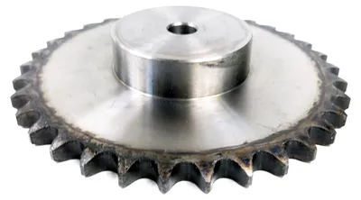Productafbeelding van Kettingtandwiel 16B, 34 tanden, met naaf, gehard, P: 25,4, 1", Ozdowski, enkelrijig