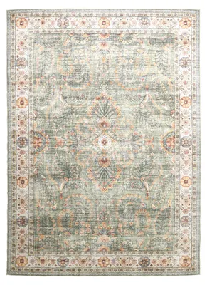 Image de Volero - Tapis d'Extérieur Vintage - Santo Flora Vert Olive - 160x230cm