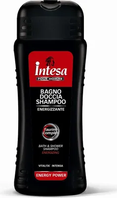 Image de Intesa Bath & Shower Shampoo Energy Power, gel douche, 500 ml, adultes, hommes, corps et cheveux, tous types de peau