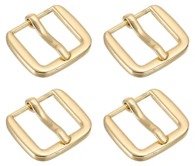 Metallene Rollschließe 4 Stk., 19 mm, hellgold, für Ledergürtel