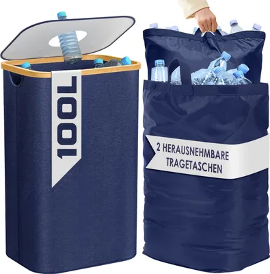 Immagine prodotto di Raccoglitore di bottiglie di deposito, raccoglitore di bottiglie vuote incl. 2 sacchetti XXL, contenitore di bottiglie di deposito, contenitore di deposito, contenitore di raccolta vuoti