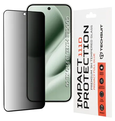 Obrázok produktu pre Techsuit - 111D Privacy Full Glue ochranné privátne sklo pre Google Pixel 10 Pro XL - čierne
