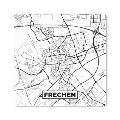 Produktbild von MuchoWow® Mauspad Mousepad Karte - Frechen - Stadtplan - Karte 20x20 cm - Mousepads - Maus Mat - Pad - Mausunterlage - Desk Mat - Bureauartikeln