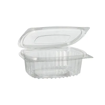 Produktbild von 4800 Feinkostbecher & Salatschalen To Go mit Klappdeckel, R-PET oval 250 ml