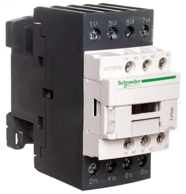 Productafbeelding van Schneider Electric contactor LC1D, 4 contacten, +1 normaal open + 1 normaal gesloten, spoel 48 V AC, model LC1DT32E7