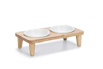 Produktbild von Designed by Lotte Dinnerset Djeha - Katzenfutter Napf - Holz -