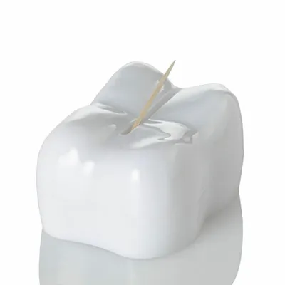 Image de AdHoc STUZZI Distributeur de cure-dents, Porte-cure-dents, Cure-dents, Accessoires, Acrylique/Inox, Blanc, L:8.5 cm, TP21