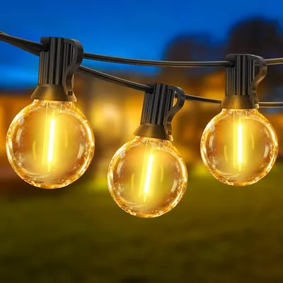 Lichtsnoer 45 m G40 LED für Außen, Timer, dimmbar, 62 Lampen
